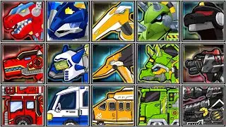 Приключения Rescue Bots Dino, Корпус Дино-роботов: Спинозавр, Анкилозавр, Трицератопс