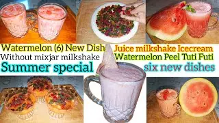 Watermelon🍉(6)New Dish #shorts #summer #special #watermelon #milkshake #juice #icecream #fruit#drink