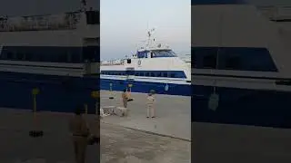 HIGH SPEED VESSEL BERTHING AT ANDROTH ISLAND| LAKSHADWEEP