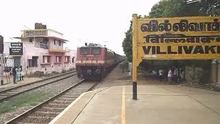 Honking Erode WAP-4 with Mangalore Chennai West Coast Express!!