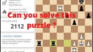 Chess puzzle solving session :
