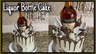 Liquor Bottle Cake || How To Add a Bottle On Top Of a Cake || Golden Whisk Ja