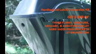 Harley Hard Saddlebag Lid Latch Conversion Kit by Brukus Motorcycle Parts