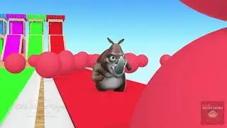 CRAZY ANIMAL 3D GAME - Animal 3d game With rhino slide game crazy animals