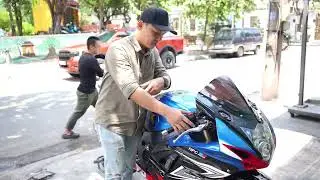 Suzuki600 đã hoàn thiện. Tiền làm vô xe hơn 200tr chưa tính xác xe nay bán cho ae chỉ 1xxtr