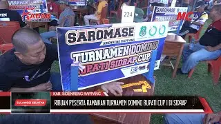 RIBUAN PESERTA RAMAIKAN TURNAMEN DOMINO BUPATI CUP I DI SIDRAP