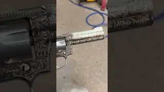 Laser Engraving Colt King Cobra .357 Magnum - Deep Scrolls. Now I disassemble & move on to side 2!