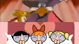 The Powerpuff Girls laughing over Darkwing Duck's jealousy award