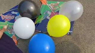 Patang Ko Gobaro Ke Sath Udaya||Kite Fly With Bloons||Kites Bloons Fly