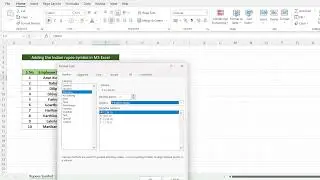 Adding the Indian rupee symbol in MS Excel