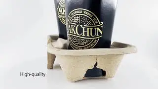 #Leabonintl Degradable and recyclable paper cup holder for coffee drinks beverage packaging