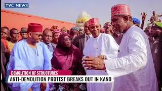 Protest In Kano Over Massive Demolitions By Kano Government