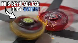 I PUT WATER IN THIS GIANT BEYBLADE STADIUM! THIS BEYBLADE IS TOO STRONG!