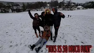 We went Sledding!😂(My Sister's first time seeing snow!)