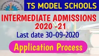 TS MODEL SCHOOLS INTER ADMISSIONS 2020-21 || TS MODEL SCHOOLS INTERMEDIATE ADMISSION NOTIFICATION