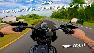 ASMR Harley Davidson Low Rider S Pure [RAW] Sound- Sunset Ride| |5K|