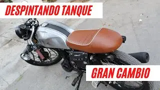 PROYECTO CAFE RACER /PARTE 4/ UN GRAN CAMBIO DESPINTANDO TANQUE