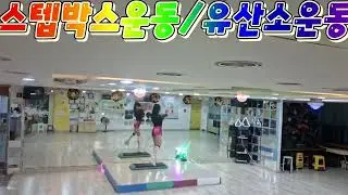 스텝박스운동/빠른템포에 사이드 니업 반복운동/폐활량 터짐^^🥶🥶🥶