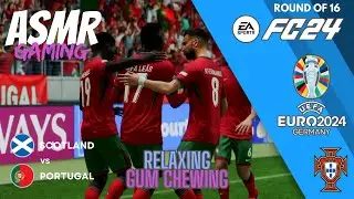 ASMR Gaming 😴 FC 24 UEFA Euro 24 💤 Whispering + Gum Chewing 🎮 | Can we get to the Quarter-Final?