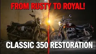 Royal Enfield Classic 350 Full Restoration | From Rusty to Royal Beauty!