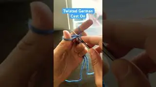 Немецкий витой набор петель спицами - Twisted German Cast On #knitting #tutorial #вязание