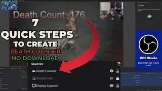 How to Create a Death Counter using OBS Studio in 5 minutes NO DOWNLOAD!