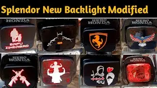 Splendor 😱Backlight Modified||🔥 Splendor New Back Light Sticker