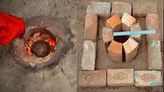 Earth an underground brass melting furnace