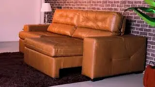 Cama inBox Sof&aacute; Gran Vitaly: O sof&aacute; de couro leg&iacute;timo que une eleg&acirc;ncia e conforto.