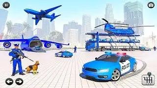 US Police Car Transport Truck Airplane: Car Truck Cargo Ship Airplane Game - Android iOS Gameplay