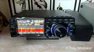 My new Yaesu FT-710 AESS HF transceiver power up for 2nd time