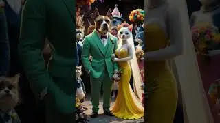 💞 A Tail-Wagging Wedding: Cats and Dogs Unite 💐💒 #lovestory