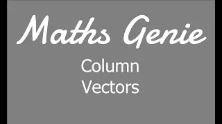 Column vectors