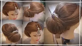 South Asian-Pakistani-Indian Bridal hair style | Step by Step | by Mehwish | MS Hair & Makeup
