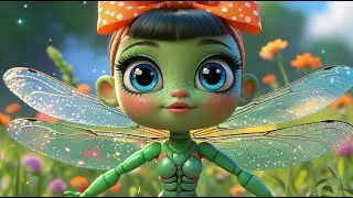 Dragonfly and Ant Cartoon
