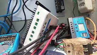 #internetrural troca de controlador de carga no sistema de bateria da torre