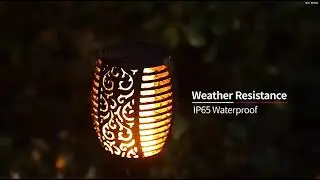 Solar Flame Torch Light Flicker Blue Purple Light Garden Decoration Outdoor Lawn Path Yard LED Lamps