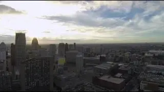 skyline - Detroit Drone Aerial Video