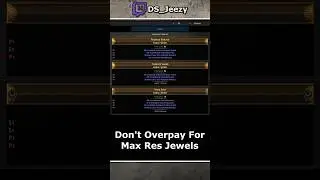 Never Overpay for +2% Max Res Jewels Again #gaming #pathofexile #settlersofkalguur #lifehacks