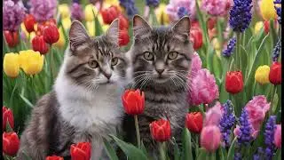 AI Generated Spring Flower Cats ep  2