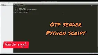 How to send OTP using Python | OTP sending in PYTHON