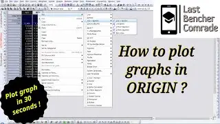 How to plot graph in Origin - Part 1 | Plot graph in 30 seconds ! | How to use Origin tool