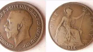 GB 1916 ONE PENNY Coin WORTH? Georgivs V