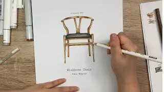 Furniture Rendering | Wishbone Chair by Hans Wegner