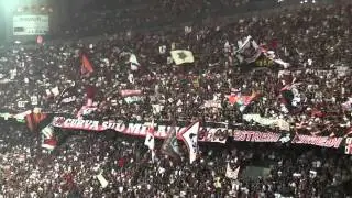 Milan Cagliari 4-1 Curva Sud Milano ''TUTTO LO STADIO CANTA LA CANZONE DI L.BATTISTI'' IN HQ''.