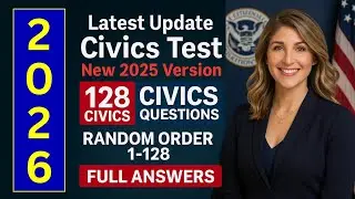 128 Civics Questions & Answers | Slow & Clear | Easy Study | Citizenship Interview 2026 #n400