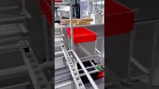 AGV material transfer rack for easy transport material and FIFO flow rack work in production line