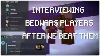 Interviewing BEDWARS PLAYERS After We Beat Them!