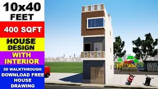 Small space modern house design 2020, size 10x40 feet Plan No - 68