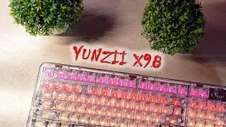 YUNZII X98: прозрачная 96%  механическая клавиатура на CSA профиле
